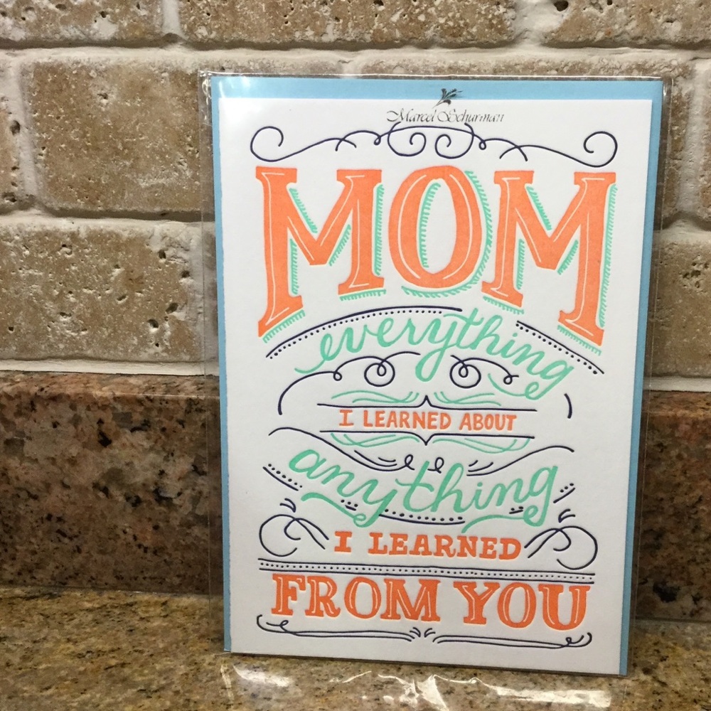 4/$20 - Letterpress Mother’s Day Card